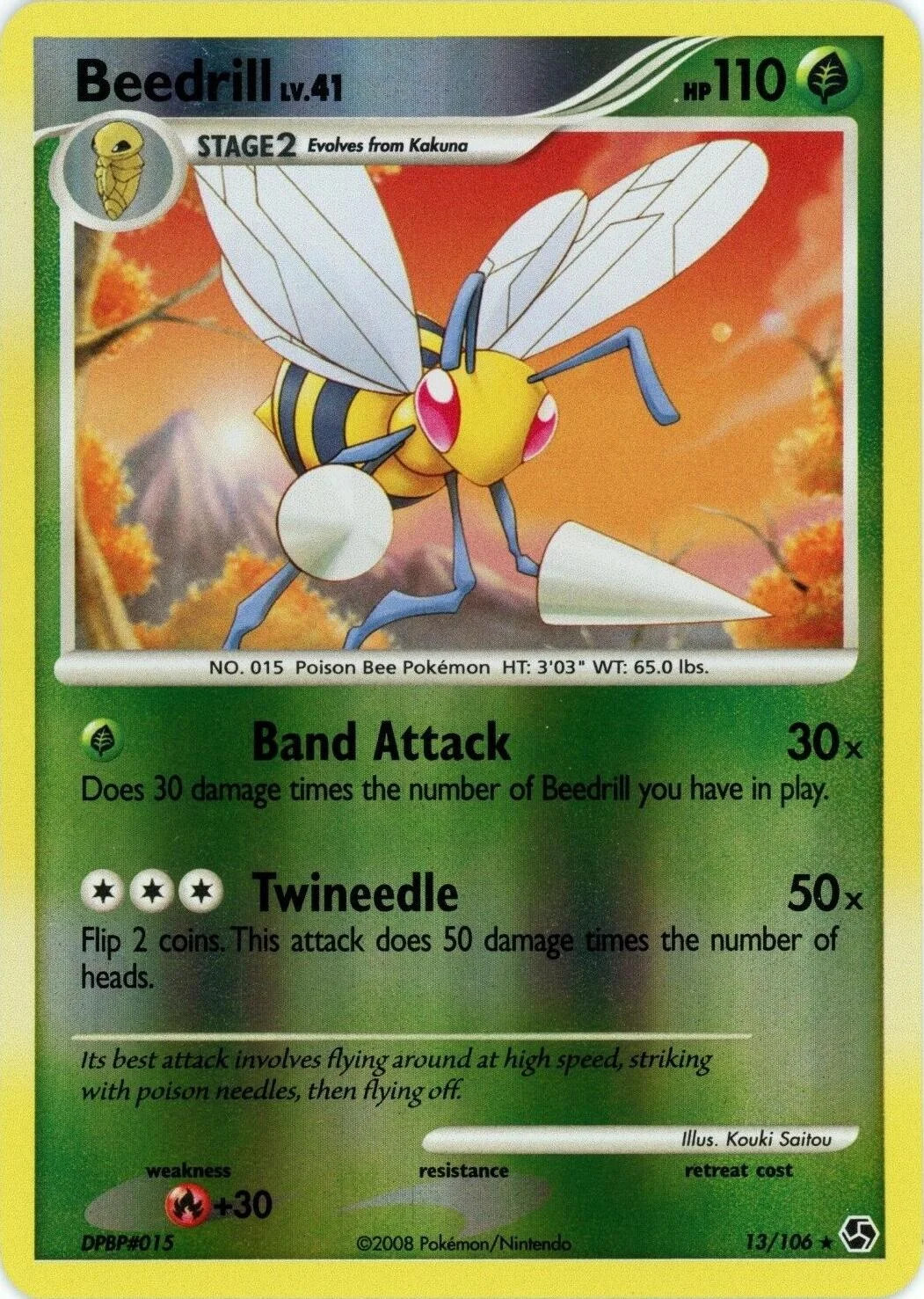 Beedrill Lv.41 #13 — Great Encounters (Reverse Holo)
