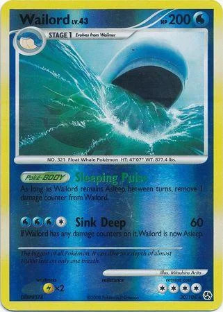 Wailord Lv.43 #30 — Great Encounters (Reverse Holo)