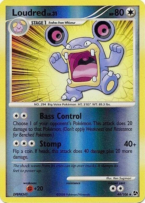 Loudred Lv.31 #44 — Incontri Leggendari (Reverse Holo)