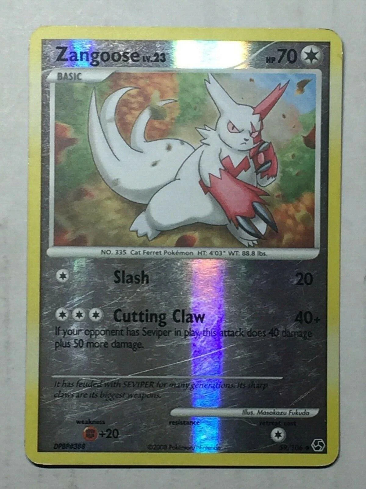 Zangoose Lv.23 #59 — Great Encounters (Reverse Holo)