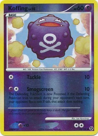 Koffing Lv.18 #74 — Great Encounters (Reverse Holo)