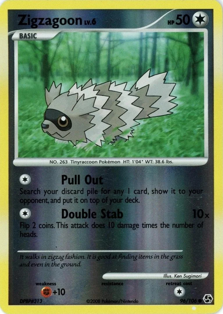 Zigzagoon Lv.6 #96 — Incontri Leggendari (Reverse Holo)
