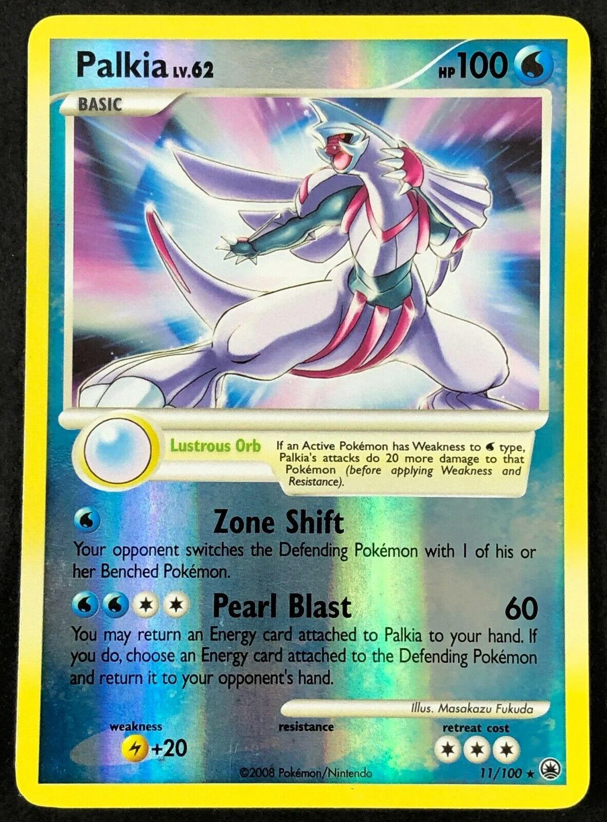 Palkia Lv.62 #11 — Alba Suprema (Reverse Holo)