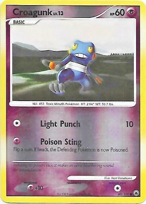 Croagunk Lv.13 #60 — Majestic Dawn (Reverse Holo)