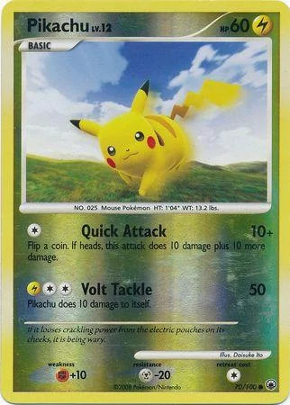 Pikachu Lv.12 #70 — Majestic Dawn (Reverse Holo)