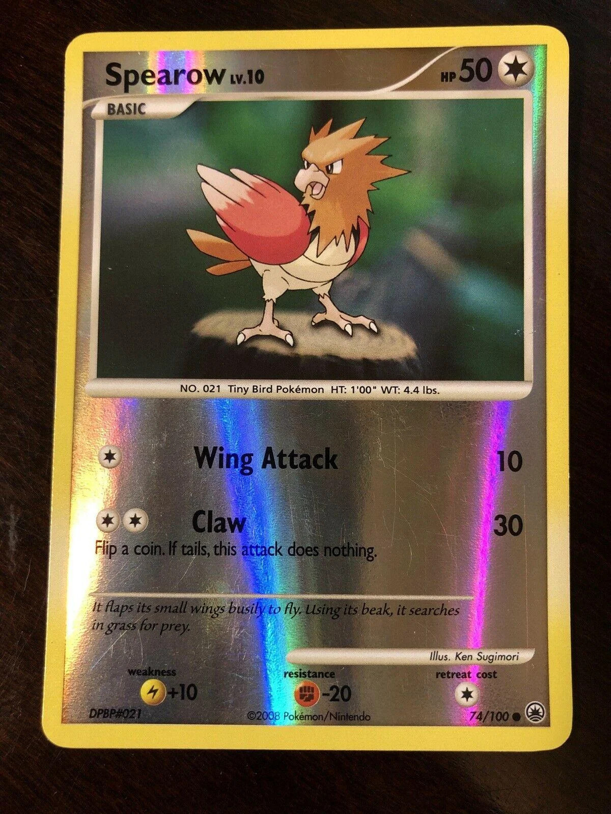 Spearow Lv.10 #74 — Alba Suprema (Reverse Holo)