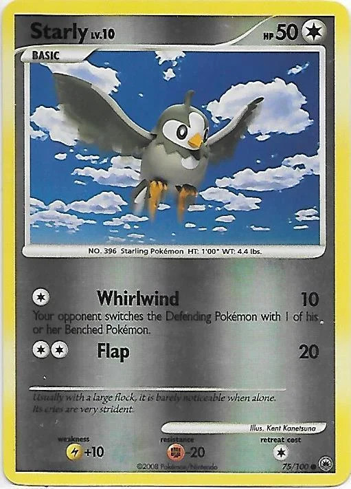 Starly Lv.10 #75 — Majestic Dawn (Reverse Holo)