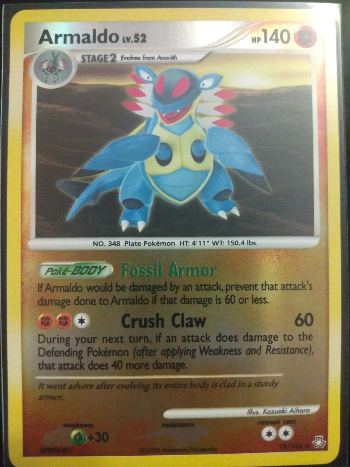 Armaldo Lv.52 #18 — Legends Awakened (Reverse Holo)