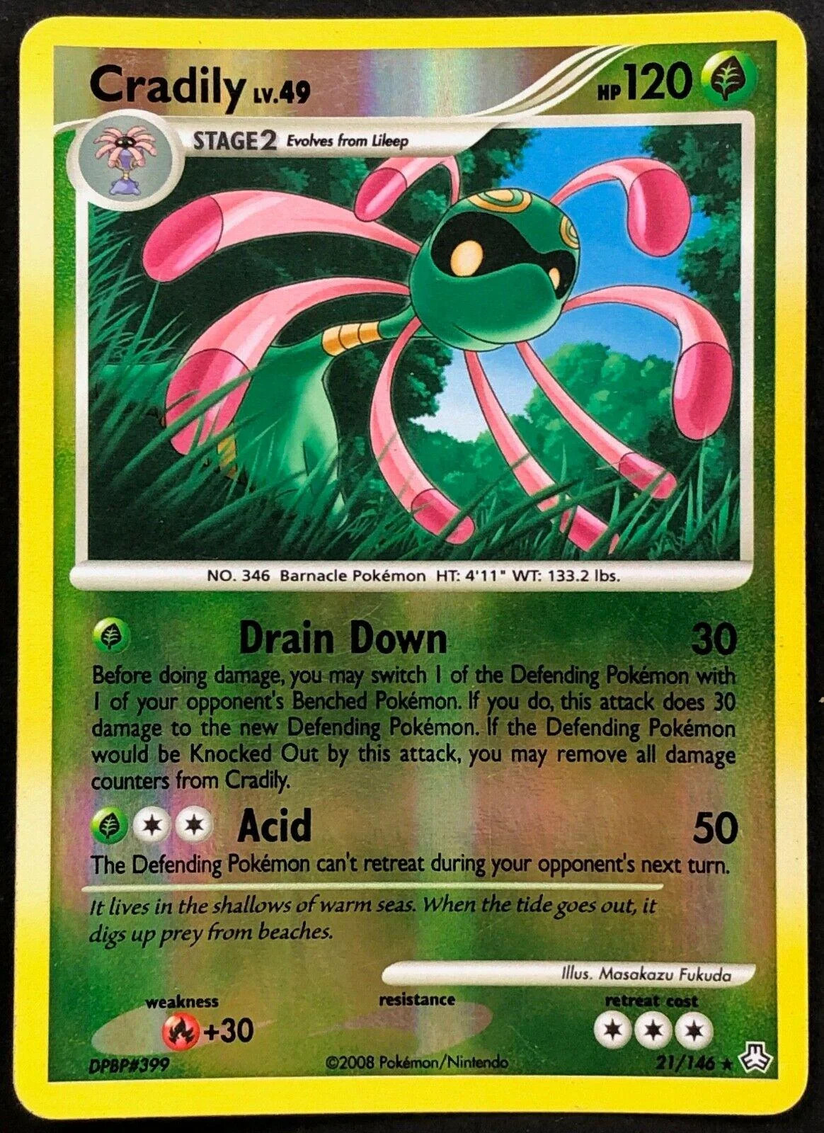 Cradily Lv.49 #21 — Il Risveglio dei Miti (Reverse Holo)