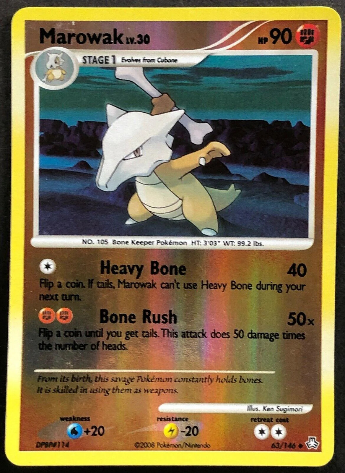 Marowak Lv.30 #63 — Legends Awakened (Reverse Holo)