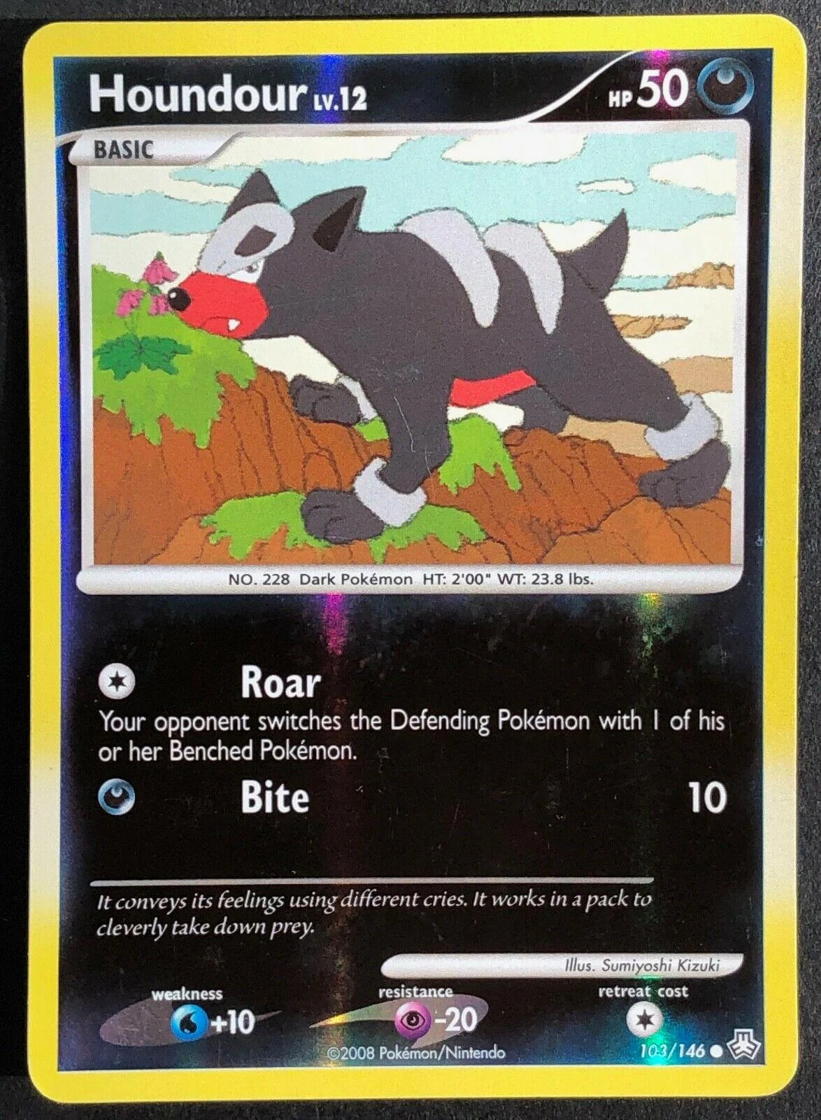 Houndour Lv.12 #103 — Il Risveglio dei Miti (Reverse Holo)