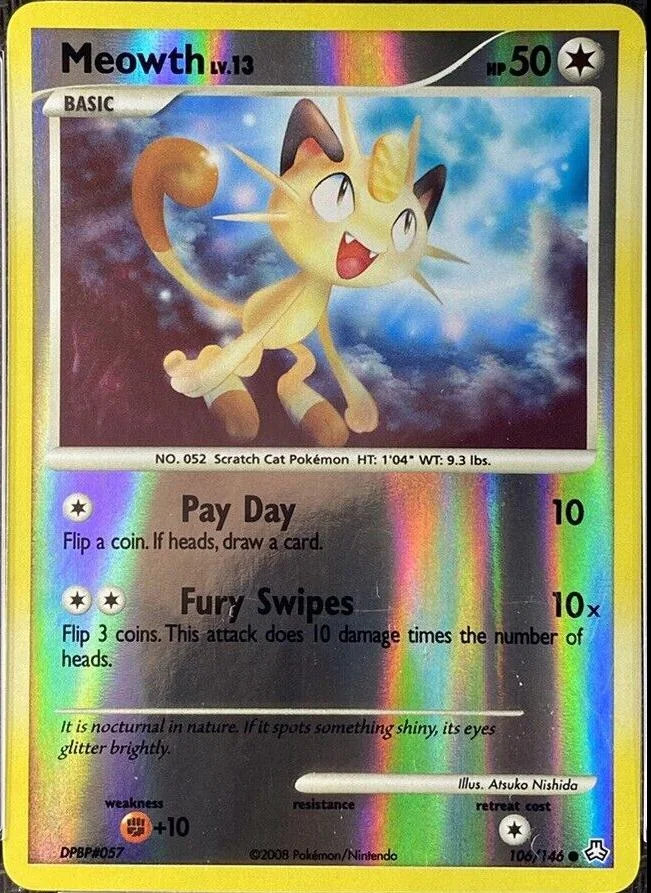 Meowth Lv.13 #106 — Il Risveglio dei Miti (Reverse Holo)