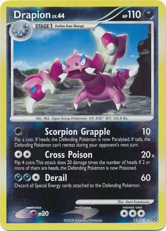 Drapion Lv.44 #15 — Frente Tormentoso (Reverse Holo)