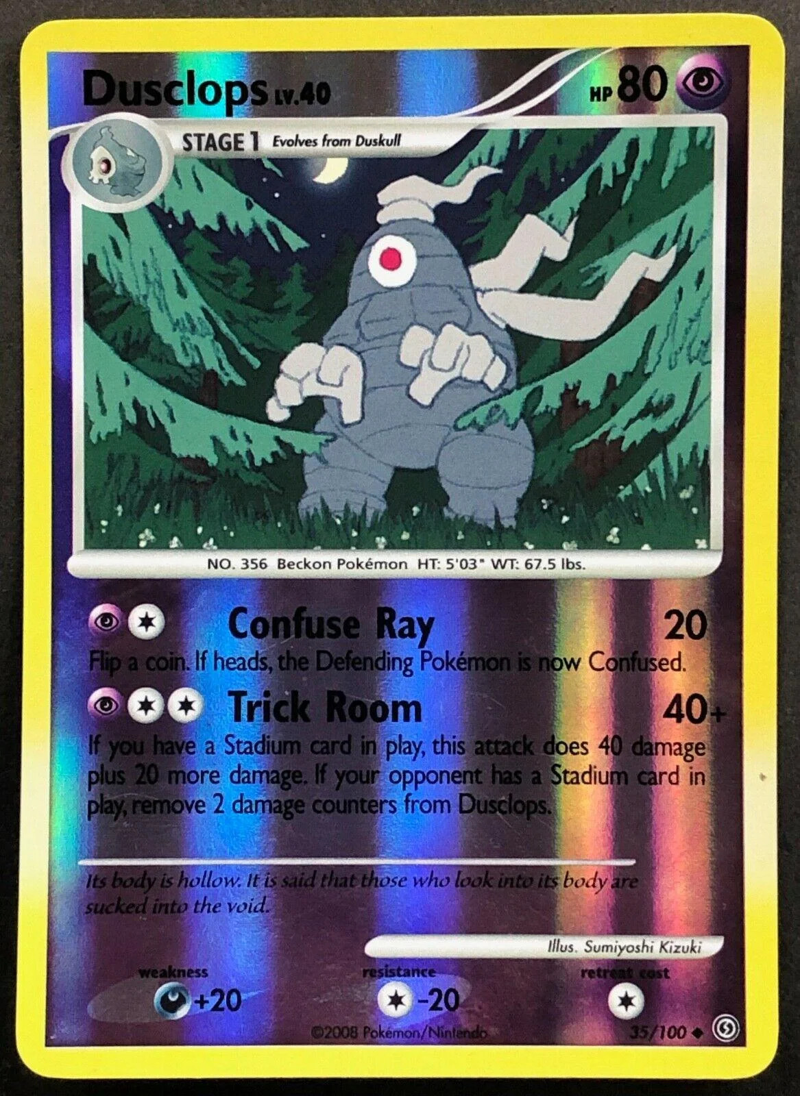 Dusclops Lv.40 #35 — Stormfront (Reverse Holo)