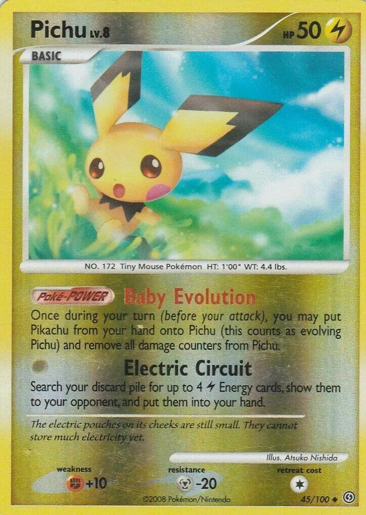 Pichu Lv.8 #45 — Stormfront (Reverse Holo)