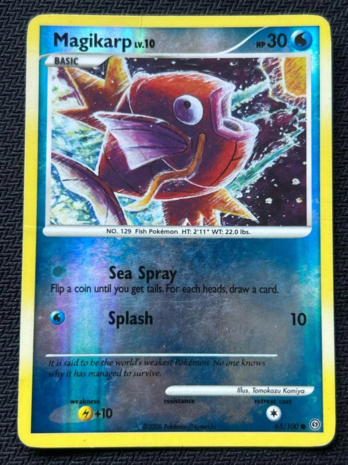 Magikarp Lv.10 #65 — Frente Tormentoso (Reverse Holo)