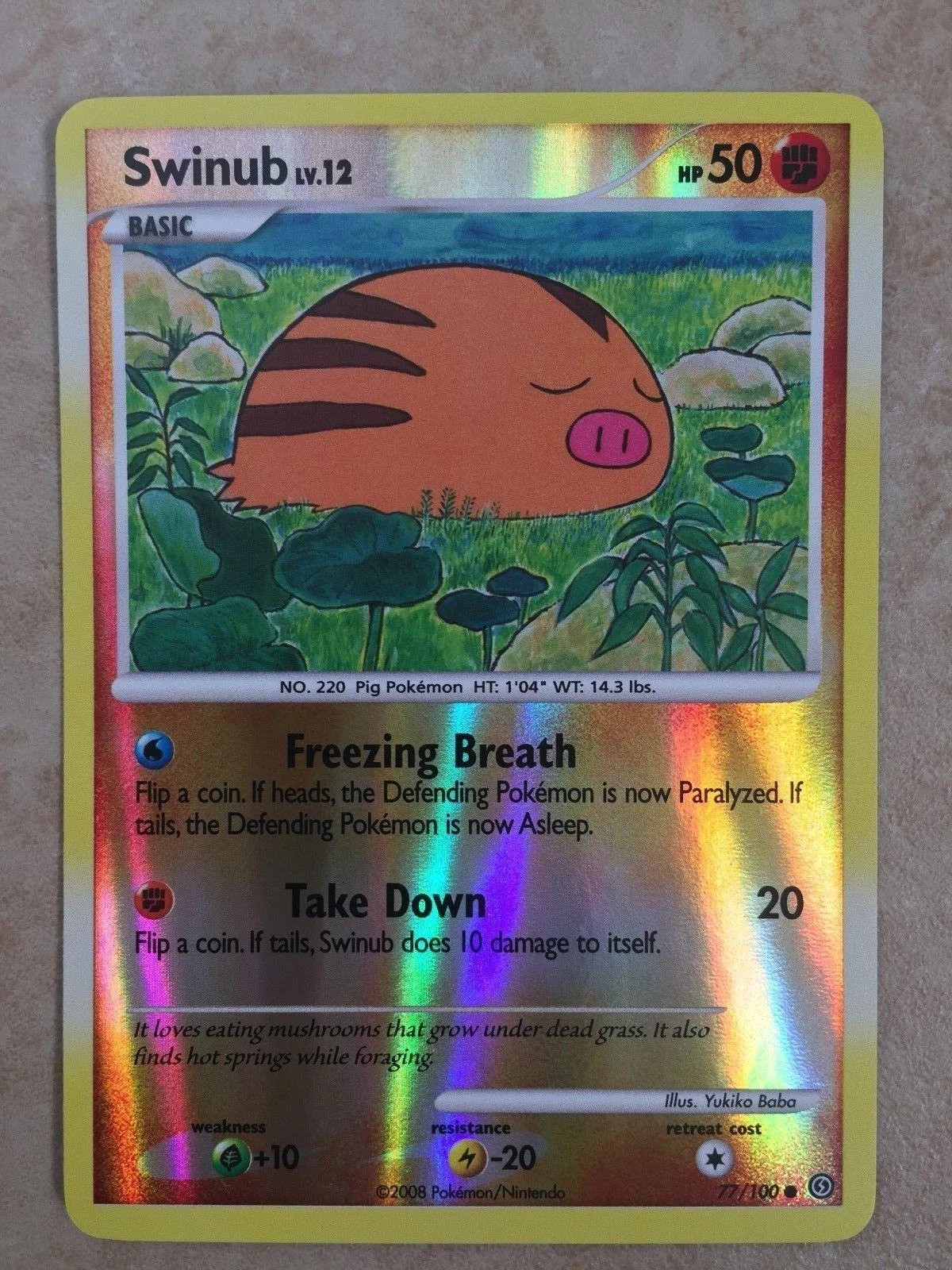 Swinub Lv.12 #77 — Fronte di Tempesta (Reverse Holo)