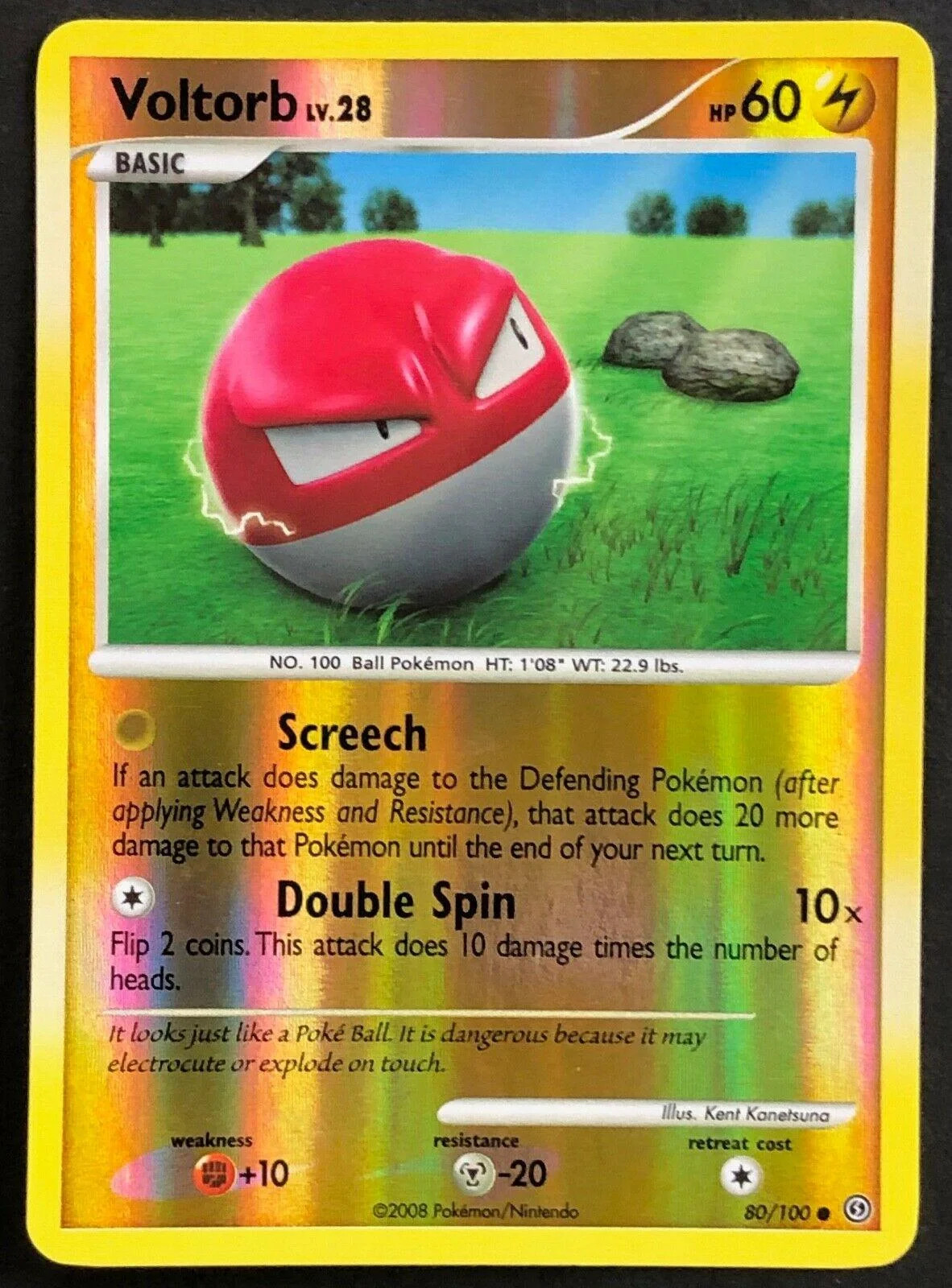 Voltorb Lv.28 #80 — Fronte di Tempesta (Reverse Holo)