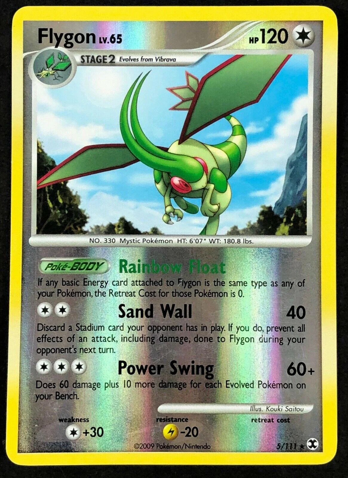 Flygon Lv.65 #5 — Rising Rivals (Reverse Holo)