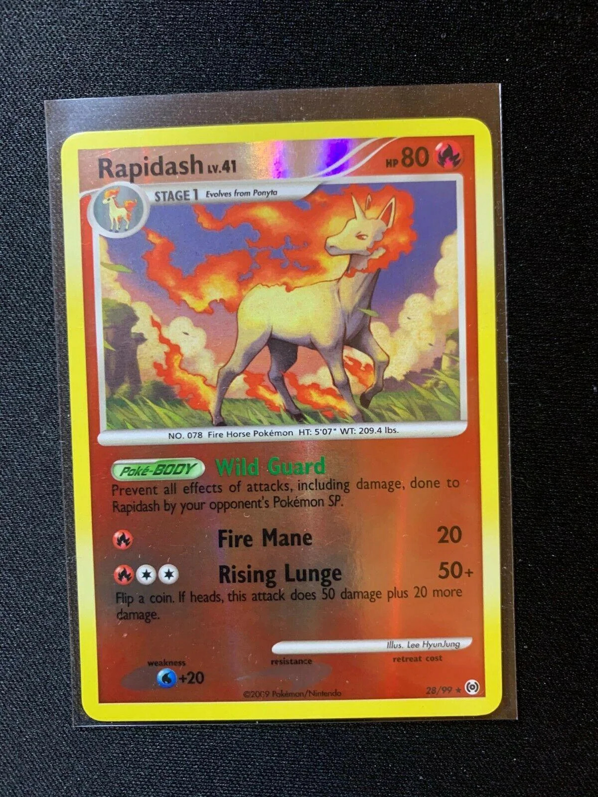 Rapidash Lv.41 #28 — Arceus (Reverse Holo)