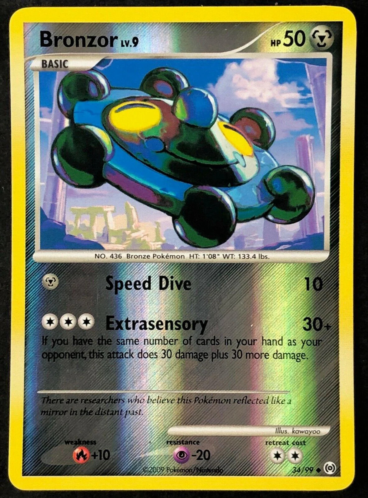 Bronzor Lv.9 #34 — Arceus (Reverse Holo)