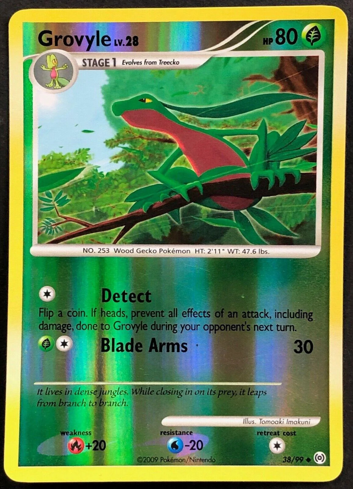 Grovyle Lv.28 #38 — Arceus (Reverse Holo)
