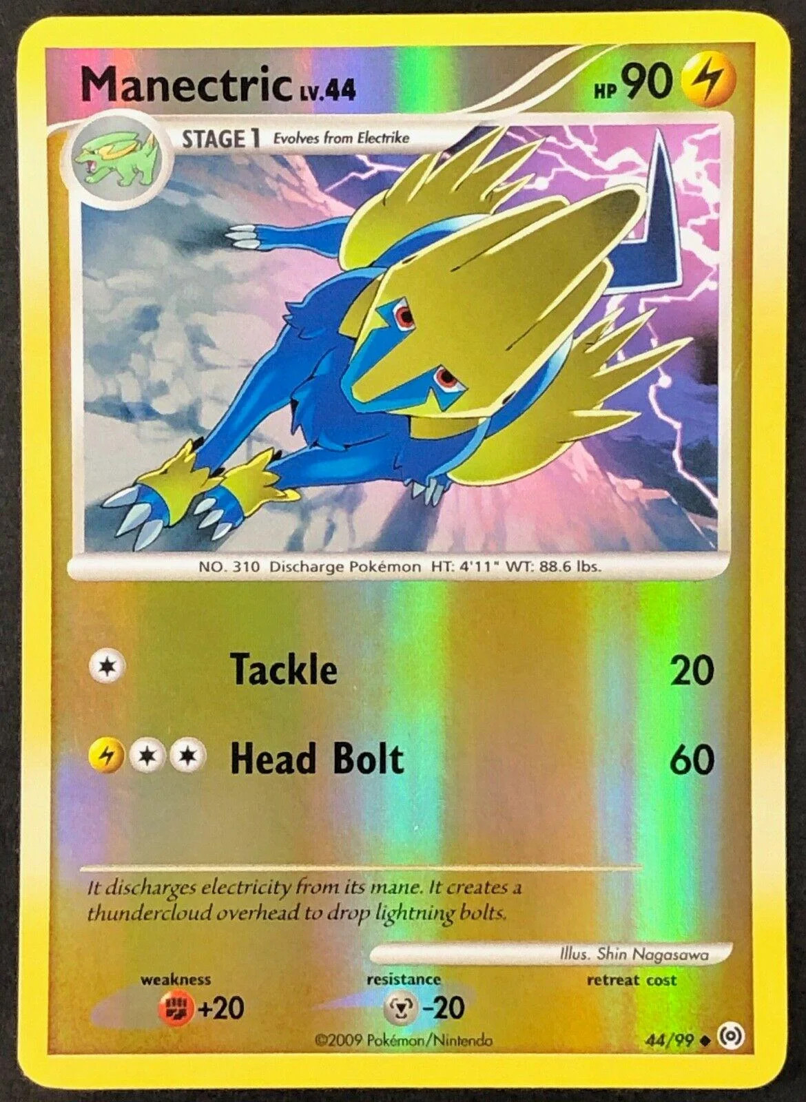 Manectric Lv.44 #44 — Arceus (Reverse Holo)