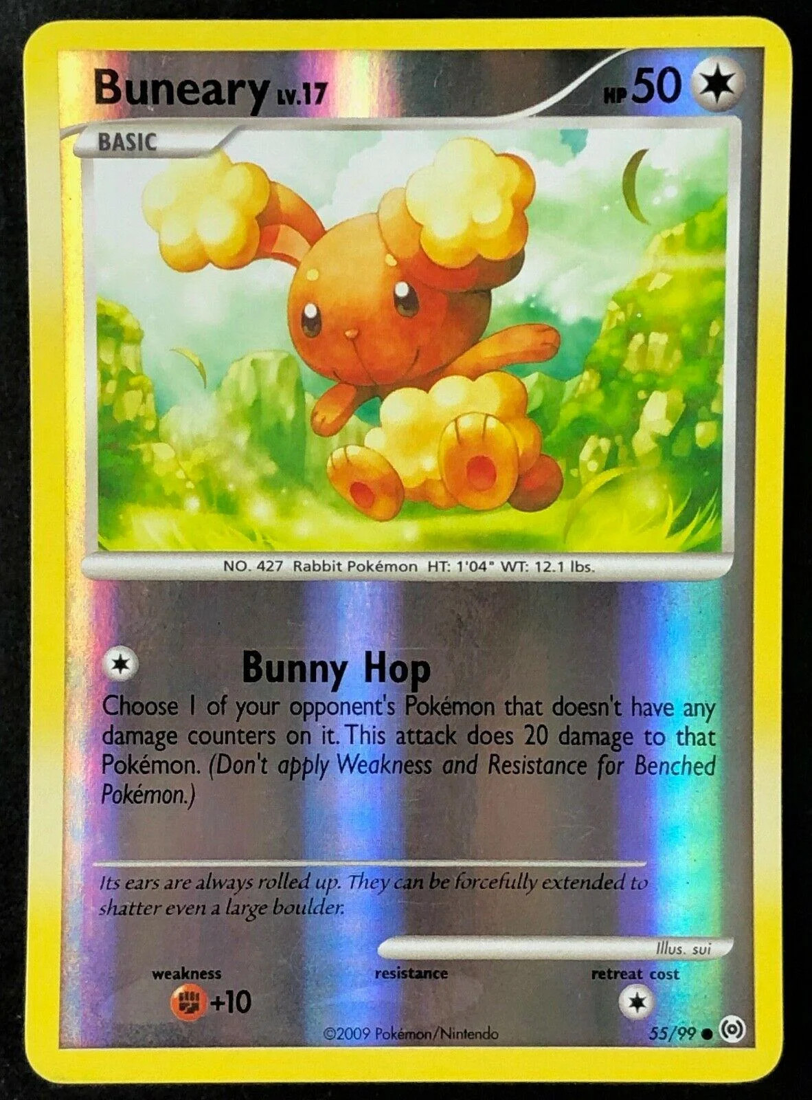Buneary Lv.17 #55 — Arceus (Reverse Holo)