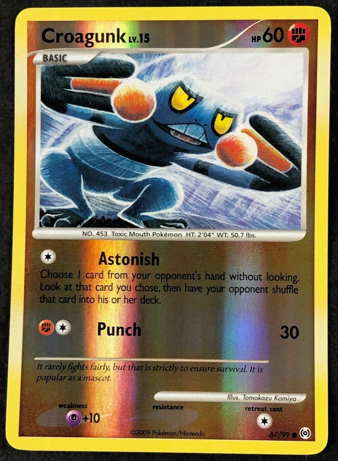 Croagunk Lv.15 #61 — Arceus (Reverse Holo)