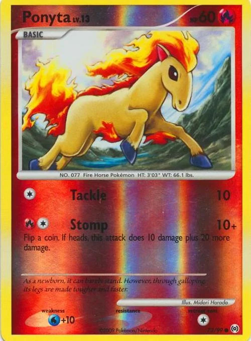 Ponyta Lv.13 #72 — Arceus (Reverse Holo)