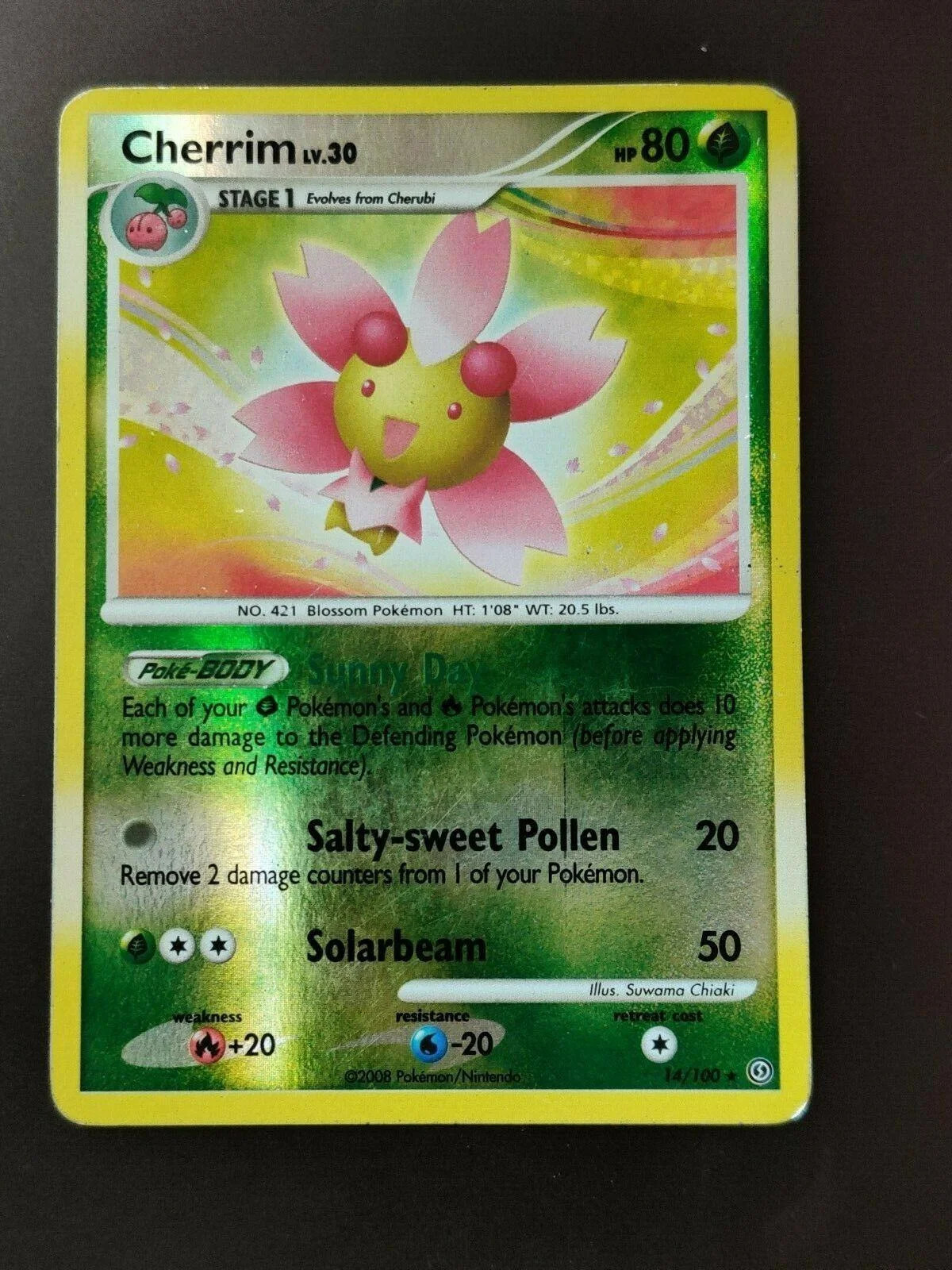 Cherrim Lv.30 #14 — Stormfront (Reverse Holo)