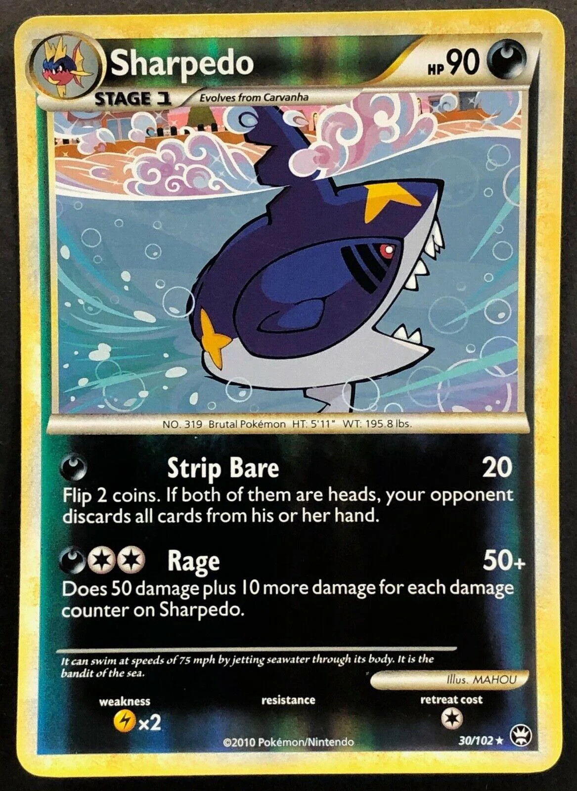 Sharpedo #30 — Triunfante (Reverse Holo)