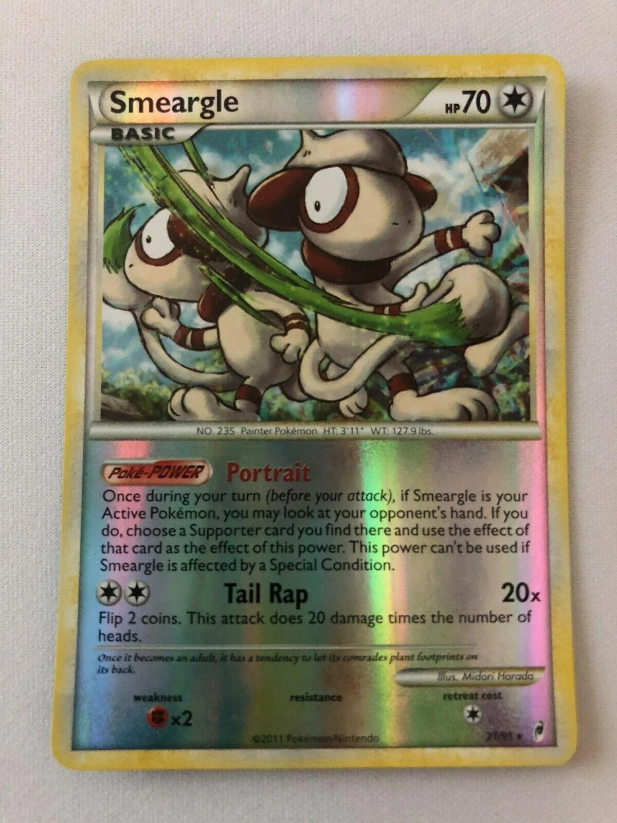 Smeargle #21 — Richiamo delle Leggende (Reverse Holo)