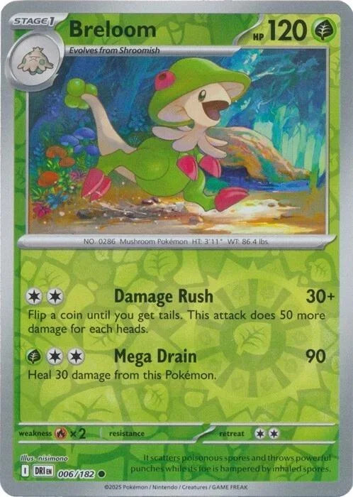 Breloom #006 — Rivais Predestinados (Reverse Holo)