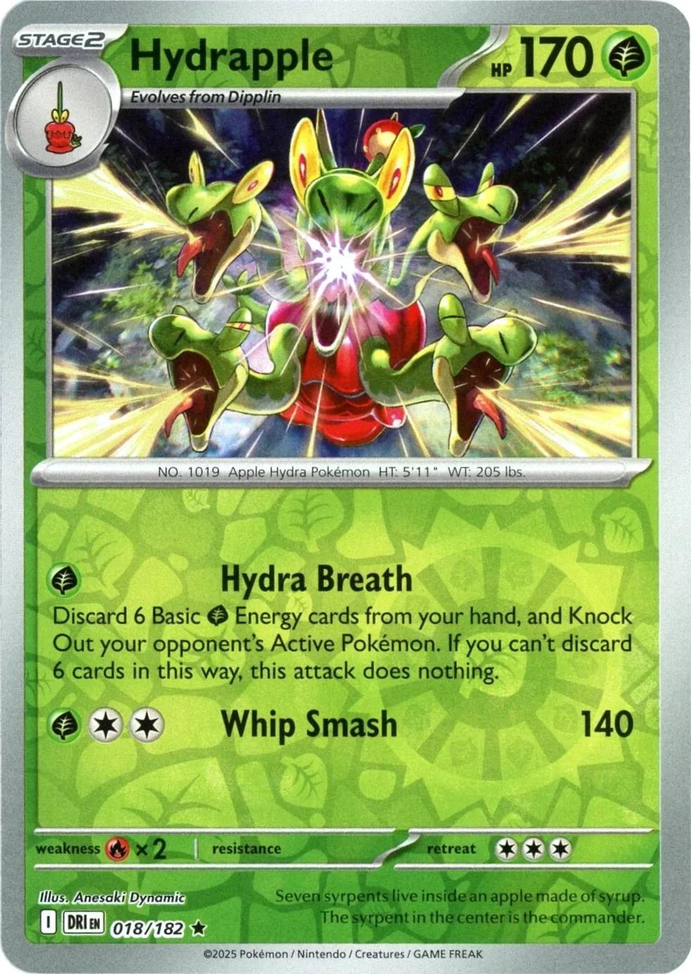 Hydrapple #018 — Rivales Predestinados (Reverse Holo)