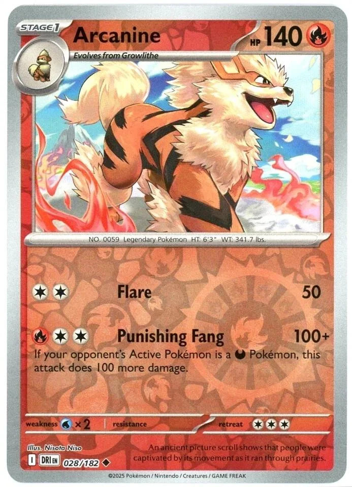 Arcanine #028 — Rivais Predestinados (Reverse Holo)