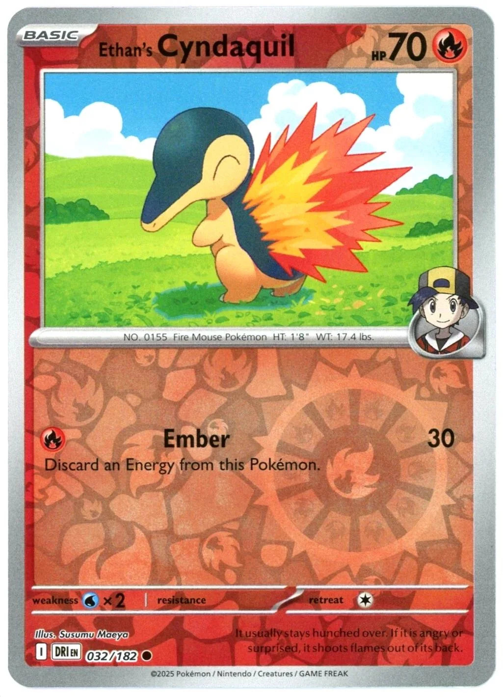 Cyndaquil do Ethan #032 — Rivais Predestinados (Reverse Holo)