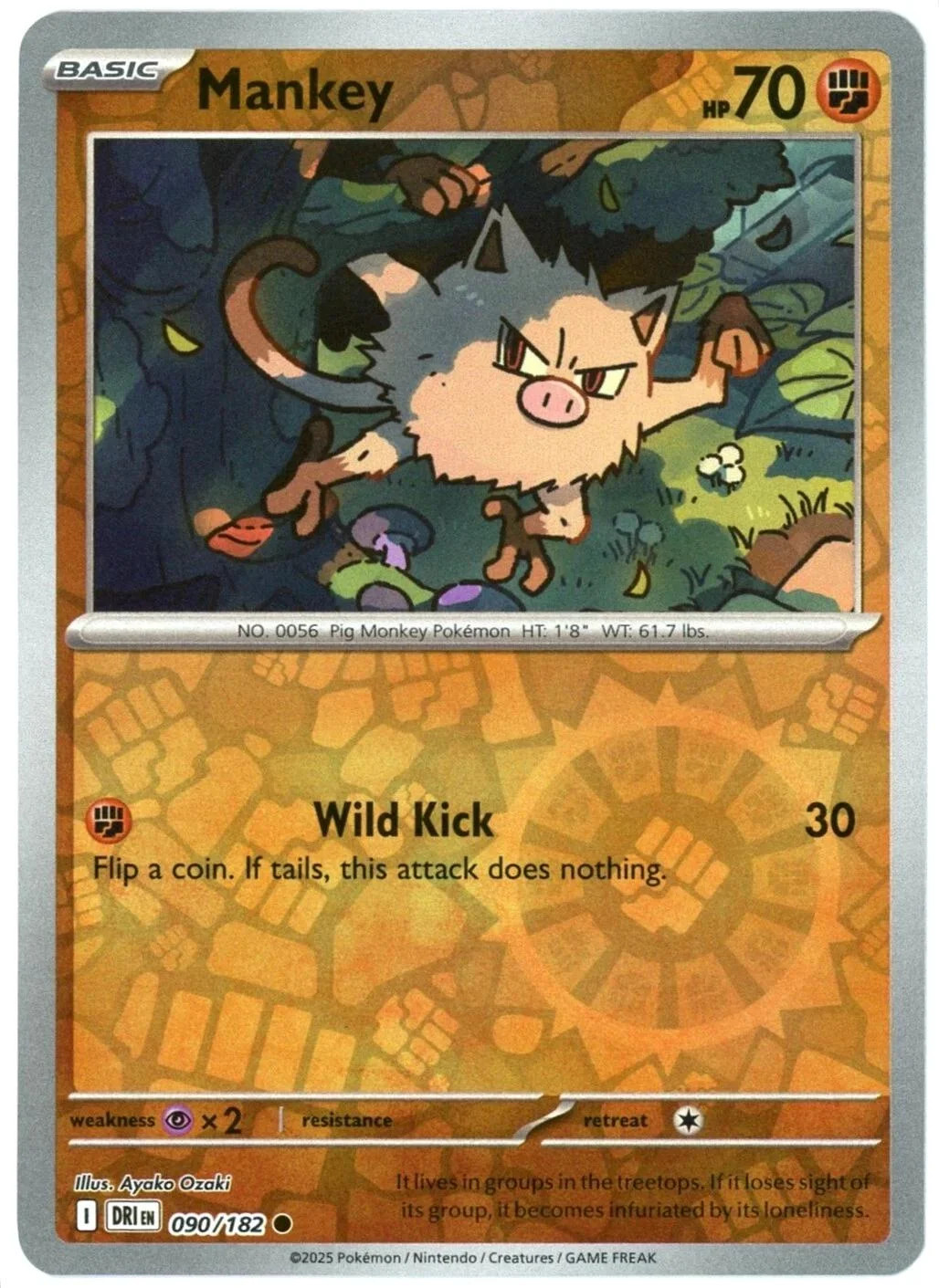 Mankey #090 — Rivali Predestinati (Reverse Holo)
