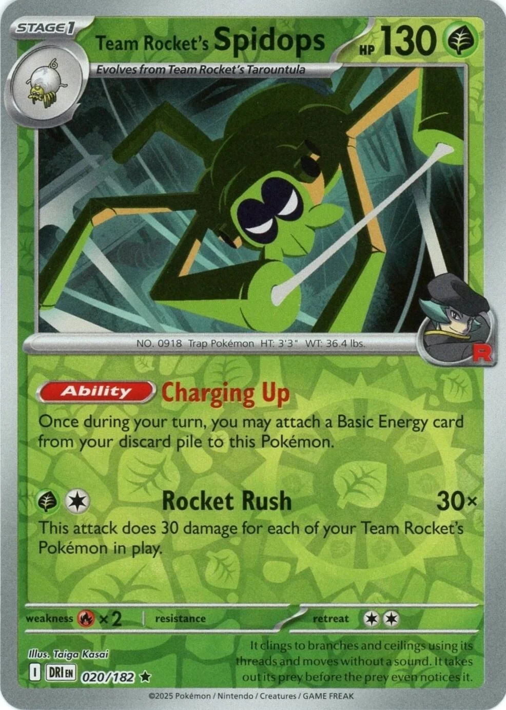 Spidops del Team Rocket #020 — Rivali Predestinati (Reverse Holo)
