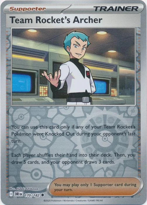 Archer del Team Rocket #170 — Rivali Predestinati (Reverse Holo)