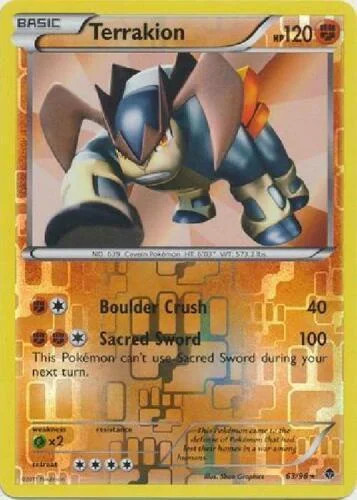 Terrakion #63 — Poderes Emergentes (Reverse Holo)