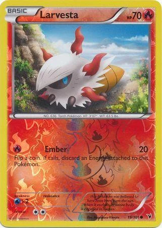 Larvesta #19 — Nobles Victorias (Reverse Holo)
