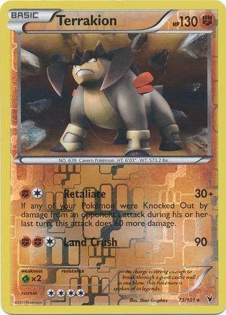 Terrakion #73 — Vitórias Nobres (Reverse Holo)