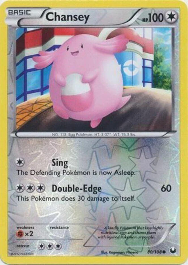 Chansey #80 — Oscuros Exploradores (Reverse Holo)