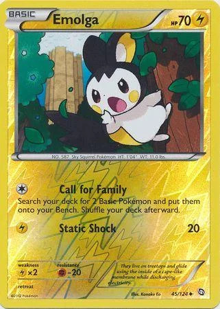Emolga #45 — Dragones Majestuosos (Reverse Holo)