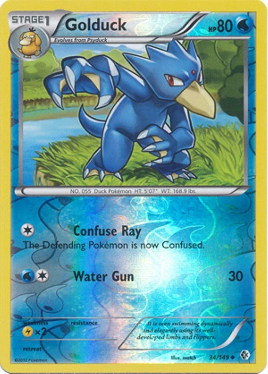 Golduck #34 — Fronteiras Cruzadas (Reverse Holo)
