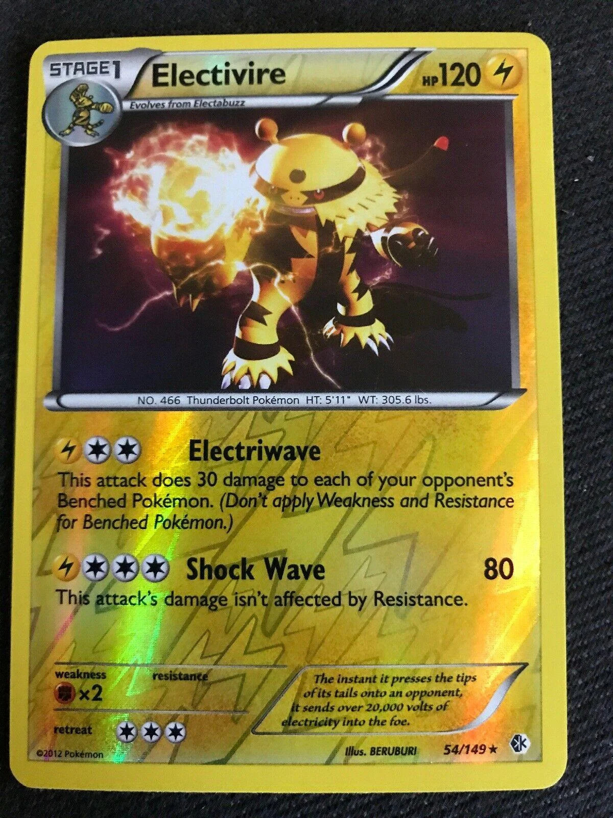 Electivire #54 — Confini Varcati (Reverse Holo)