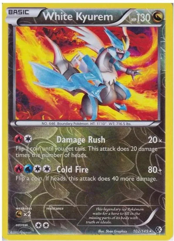 Kyurem Blanco #102 — Fronteras Cruzadas (Reverse Holo)