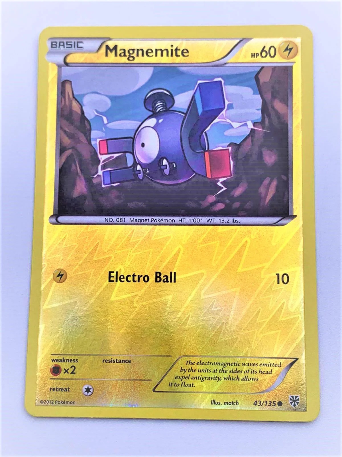 Magnemite #43 — Tormenta Plasma (Reverse Holo)