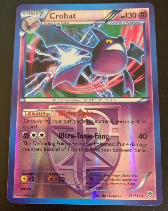Crobat #55 — Tempestade de Plasma (Reverse Holo)